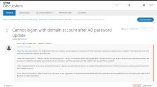 
                            9. Cannot logon with domain account after AD password ...