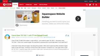 
                            8. Cannot Open 192.168.1.1 with TP-link [Solved] - Ccm.net