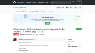 
                            9. Cannot open file for writing log when Loggin into the Joomla 3.4 ...