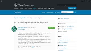 
                            13. Cannot open wordpress login site | WordPress.org