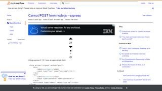 
                            1. Cannot POST form node.js - express - Stack Overflow