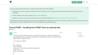 
                            11. Cannot POST - handling form POST from an external site - Get Help ...