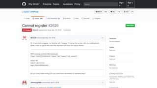 
                            2. Cannot register · Issue #2626 · tgalal/yowsup · GitHub