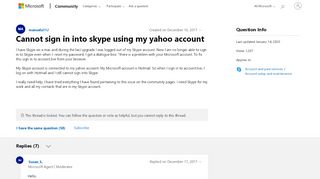 
                            8. Cannot sign in into skype using my yahoo account - Microsoft Community