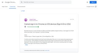 
                            8. Cannot sign in to Chrome on iOS devices (Sign In Error 206 ...