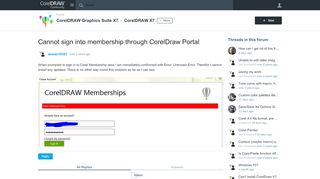 
                            5. Cannot sign into membership through CorelDraw Portal ...