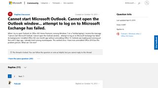 
                            3. Cannot start Microsoft Outlook. Cannot open the Outlook window ...