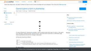 
                            9. Cannot submit a form in phamtomjs - Stack Overflow