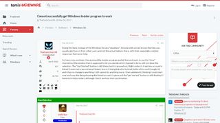 
                            7. Cannot successfully get Windows Insider program to work | Tom's ...