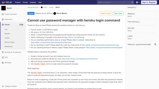
                            11. Cannot use password manager with heroku login command (#6878 ...