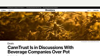
                            12. CannTrust Is in Discussions With Beverage Companies Over Pot ...