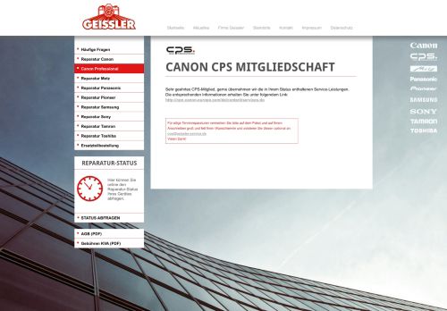 
                            7. Canon CPS - Geissler Service - Startseite - Geissler Service