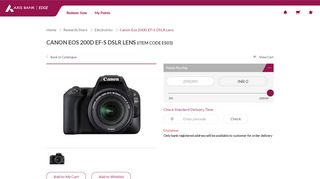 
                            9. Canon Eos 200D EF-S DSLR Lens (Item Code ES03) - Axis eDGE ...