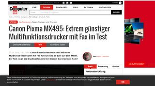 
                            9. Canon Pixma MX495 im Test - COMPUTER BILD