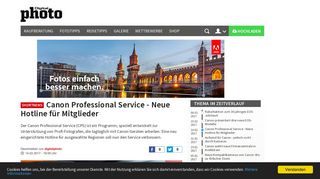 
                            11. Canon Professional Service - Neue Hotline für Mitglieder | DigitalPHOTO