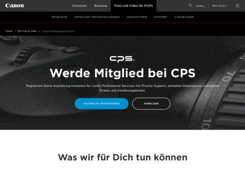 
                            5. Canon Professional Services (CPS) - Canon Deutschland