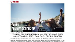 
                            4. Canon Sommer Aktion 2018 - Sales Promotions