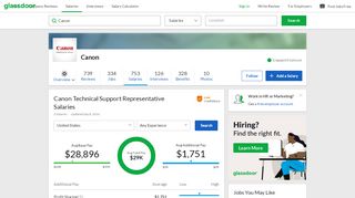 
                            13. Canon Technical Support Representative Salaries | Glassdoor