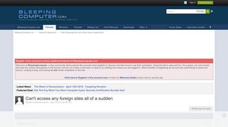 
                            7. Can't access any foreign sites all of a sudden - Web Browsing ...
