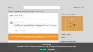 
                            10. Can't access Deezer | Sonos Community