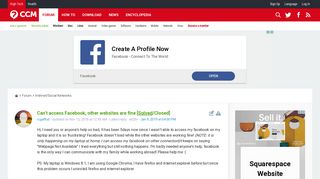 
                            3. Can't access Facebook, other websites are fine [Solved] - CCM.net