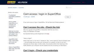 
                            7. Cant access / login in SuperOffice – Blaklader Helpdesk