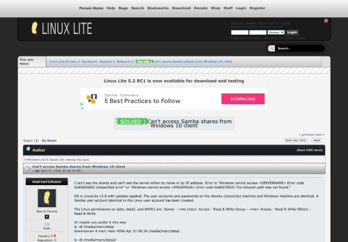 
                            3. Can't access Samba shares from Windows 10 client - Linux Lite
