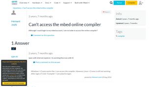 
                            2. Can't access the mbed online compiler - Question | Mbed