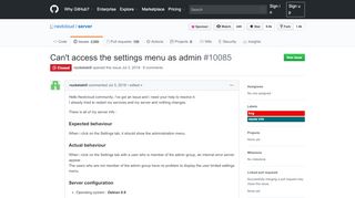 
                            9. Can't access the settings menu as admin · Issue #10085 · nextcloud ...