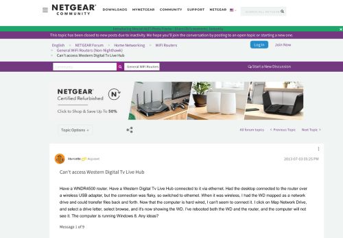 
                            11. Can't access Western Digital Tv Live Hub - NETGEAR Communities