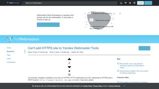 
                            13. Can't add HTTPS site to Yandex Webmaster Tools - Webmasters Stack ...