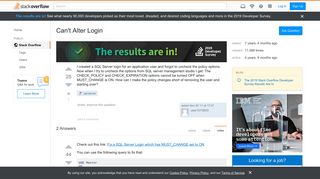 
                            7. Can't Alter Login - Stack Overflow