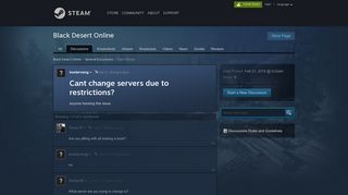 
                            6. Cant change servers due to restrictions? :: Black Desert Online ...