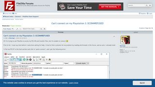 
                            13. Can't connect on my Playstation 3: ECONNREFUSED - FileZilla Forums