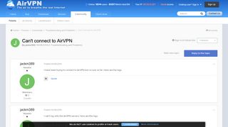 
                            7. Can't connect to AirVPN - Troubleshooting and Problems - AirVPN