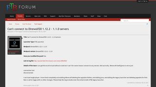
                            3. Can't connect to Direwolf20 1.12.2 - 1.1.0 servers | Feed the Beast
