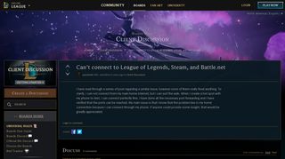 
                            8. Can't connect to League of Legends, Steam, and Battle.net - Boards