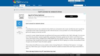 
                            7. Can't connect to network drives - Windows 10 Forums