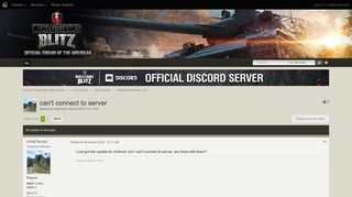 
                            4. can't connect to server - Release Feedback (3.3) - World of Tanks ...