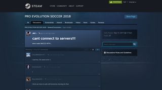 
                            10. cant connect to servers!!! :: PRO EVOLUTION SOCCER 2018 General ...