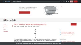 
                            7. Cant connect to sql server database using ip - Server Fault