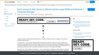 
                            3. Can't connect to SQL Server in different domain using SSMS and ...