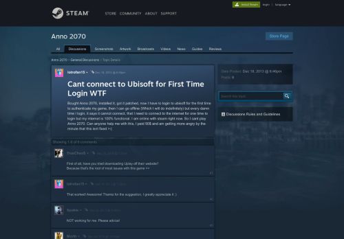 
                            6. Cant connect to Ubisoft for First Time Login WTF :: Anno 2070 General ...