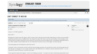 
                            6. Can't connect to Web Gui - Synology Forum