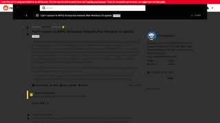 
                            9. Can't connect to WPA2-Enterprise network after Windows 10 update ...