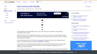 
                            5. Can't connect with Filezilla - Stack Overflow