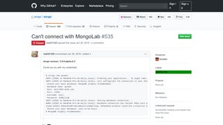 
                            8. Can't connect with MongoLab · Issue #535 · strapi/strapi · GitHub