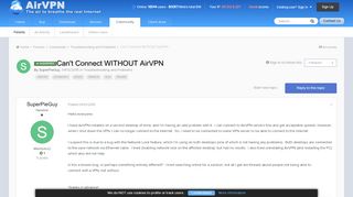 
                            4. Can't Connect WITHOUT AirVPN - Troubleshooting and Problems - AirVPN