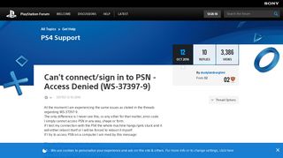 
                            10. Can't connect/sign in to PSN - Access Denied (WS-3 ...