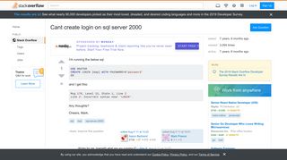 
                            5. Cant create login on sql server 2000 - Stack Overflow